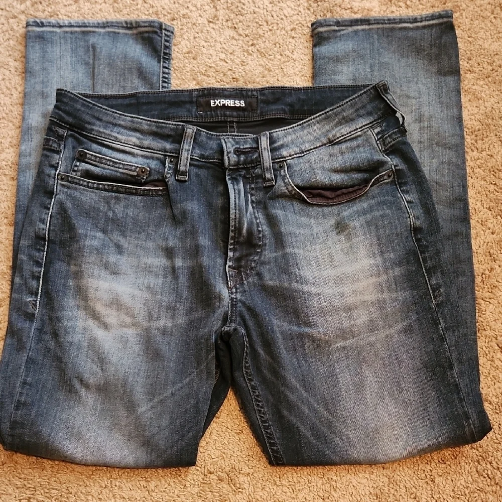 Express Men's Blue Slim Jeans